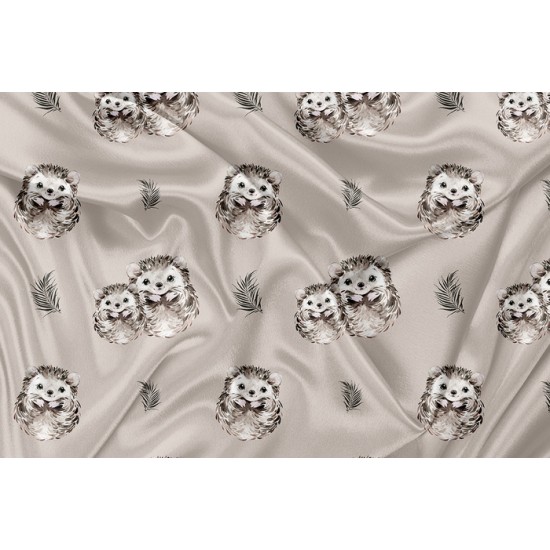 Minky Motif Hérisson Neutre - IMPRIMÉ AU QUÉBEC À NOTRE ATELIER