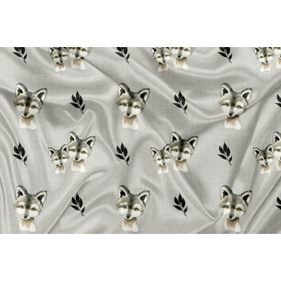 Minky Motif Loup Noir - IMPRIMÉ AU QUÉBEC À...