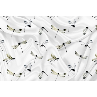 Minky Motif Libellule- IMPRIMÉ AU QUÉBEC À...