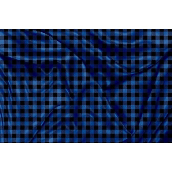 Minky Motif Lumberjack Bleu - IMPRIMÉ AU QUÉBEC À NOTRE ATELIER