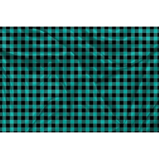 Minky Motif Lumberjack Teal - IMPRIMÉ AU QUÉBEC À NOTRE ATELIER