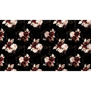 SQUISH Motif Floral Géo Bourgogne - IMPRIMÉ AU...