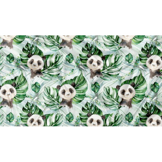 SQUISH Motif Panda Tropical - IMPRIMÉ AU QUÉBEC À NOTRE ATELIER