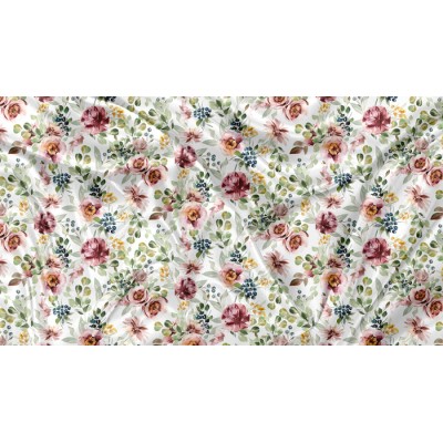 SQUISH Motif Floral Bourgogne - IMPRIMÉ AU...