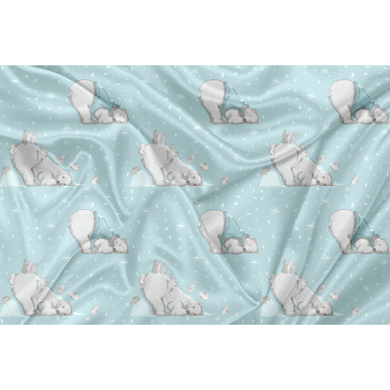 SQUISH Motif Ours polaire et lapin - IMPRIMÉ AU QUÉBEC À NOTRE ATELIER