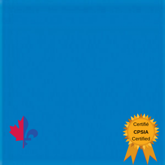Pul uni bleu cyan - Fait au Québec