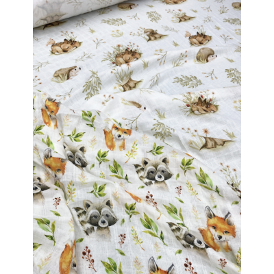 100% mousseline de coton - Jaune Moutarde