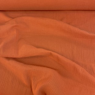 100% mousseline de coton - Orange Citrouille