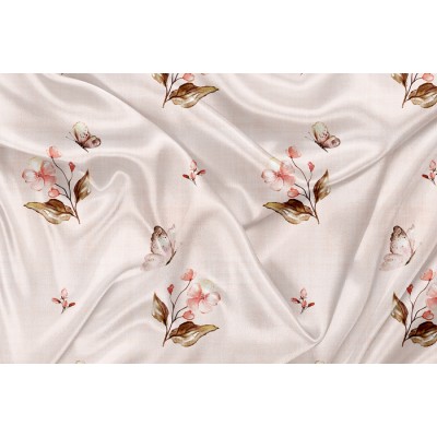 Minky Motif Papillon et Fleur - IMPRIMÉ AU...