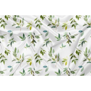 Minky Motif Feuillage Délicat - IMPRIMÉ AU...