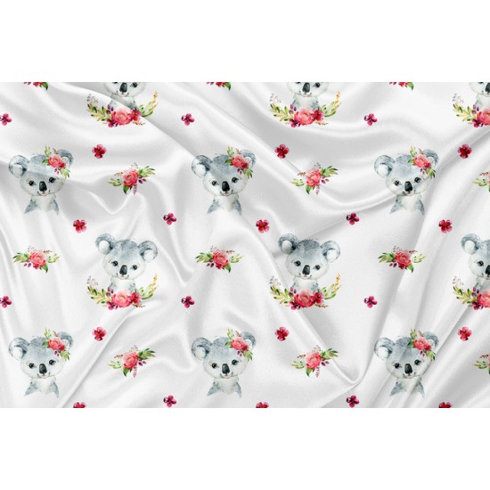 Minky Motif Koala Floral - IMPRIMÉ AU QUÉBEC À NOTRE ATELIER