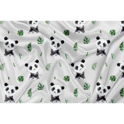 Minky Motif Panda Feuille - IMPRIMÉ AU QUÉBEC À...