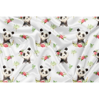 Minky Motif Panda Floral - IMPRIMÉ AU QUÉBEC À...