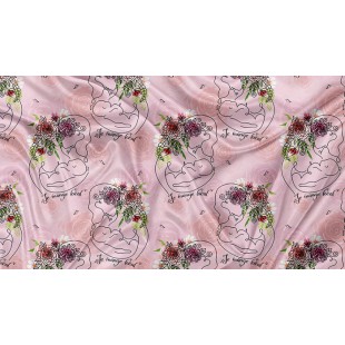 Minky Motif  Allaitement Floral - IMPRIMÉ AU...