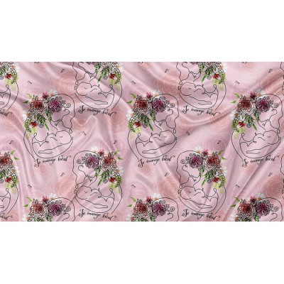 Minky Motif  Allaitement Floral - IMPRIMÉ AU...