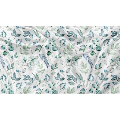 Minky Motif Feuillage Boho - IMPRIMÉ AU QUÉBEC...