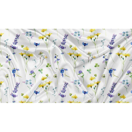 Minky Motif Champ Floral - IMPRIMÉ AU QUÉBEC À NOTRE ATELIER