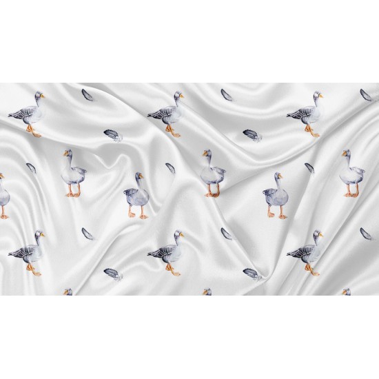 Minky Motif Oie et Plume - IMPRIMÉ AU QUÉBEC À NOTRE ATELIER