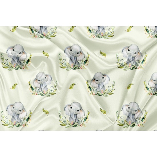 SQUISH Motif Éléphant Feuille Tropical - IMPRIMÉ AU QUÉBEC À NOTRE ATELIER