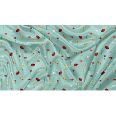 SQUISH Motif Champ Floral et Coccinelle - IMPRIMÉ...