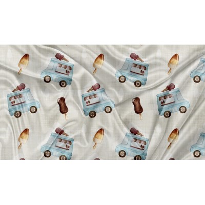 SQUISH Motif Crème Glacée Bleue - IMPRIMÉ AU...