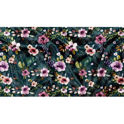 SQUISH Motif Floral Boho Teal - IMPRIMÉ AU...