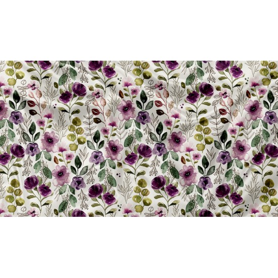 SQUISH Motif Floral Boho Violet - IMPRIMÉ AU QUÉBEC À NOTRE ATELIER