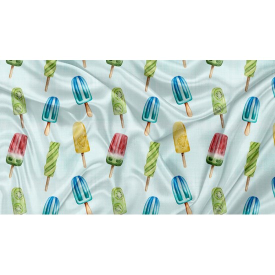 SQUISH Motif Popsicle Bleu - IMPRIMÉ AU QUÉBEC À NOTRE ATELIER