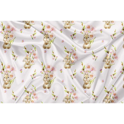 DBP Motif Lapin Fleurs - IMPRIMÉ AU QUÉBEC À...
