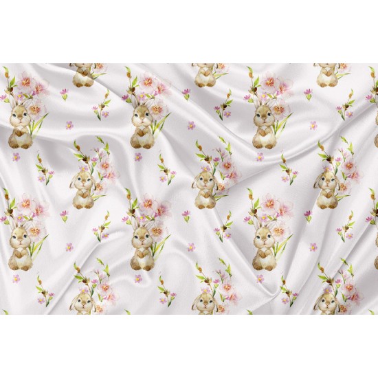 DBP Motif Lapin Fleurs - IMPRIMÉ AU QUÉBEC À NOTRE ATELIER