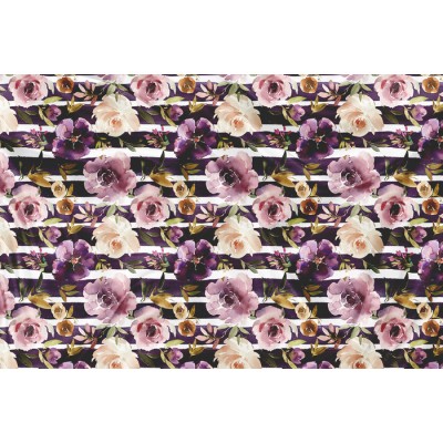 DBP Motif Floral Ligné Violacé - IMPRIMÉ AU...