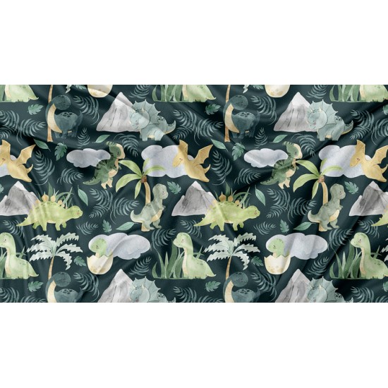 DBP Motif Dino Vert - IMPRIMÉ AU QUÉBEC À NOTRE ATELIER