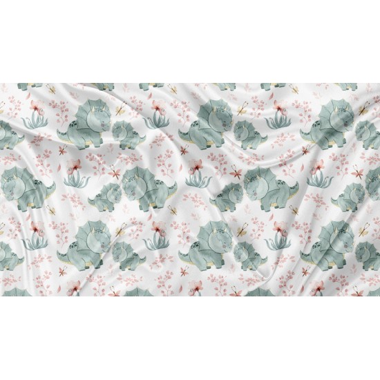 DBP Motif Dino Floral - IMPRIMÉ AU QUÉBEC À NOTRE ATELIER