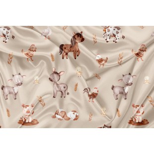 Minky Motif  Animaux de la ferme - IMPRIMÉ AU...