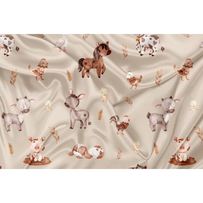 Minky Motif  Animaux de la ferme - IMPRIMÉ AU...