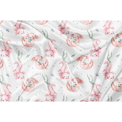 Minky Motif Axolotl - IMPRIMÉ AU QUÉBEC À NOTRE...