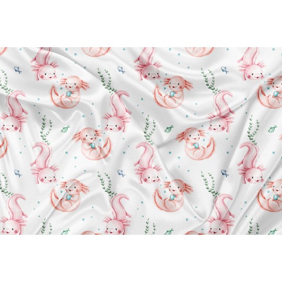 Minky Motif Axolotl - IMPRIMÉ AU QUÉBEC À NOTRE ATELIER