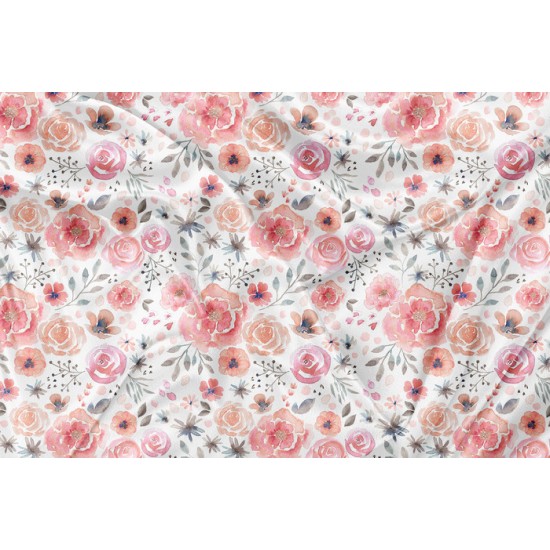 Minky Motif Arc-en-ciel floral (agencement) - IMPRIMÉ AU QUÉBEC À NOTRE ATELIER