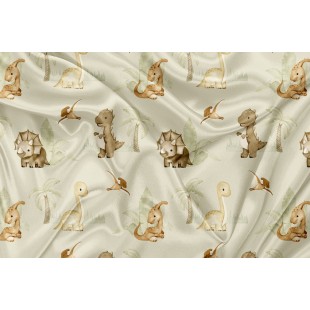 Minky Motif  Dino palmier - IMPRIMÉ AU QUÉBEC À...