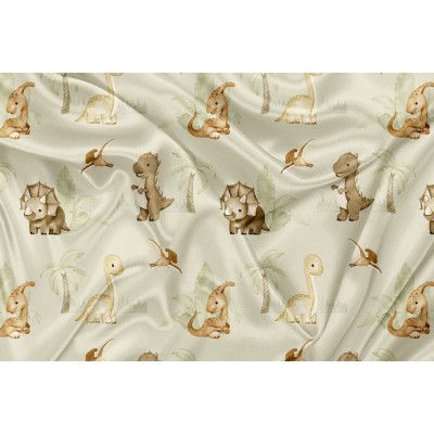 Minky Motif  Dino palmier - IMPRIMÉ AU QUÉBEC À...