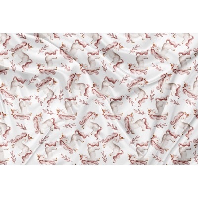 Minky Motif Douce licorne - IMPRIMÉ AU QUÉBEC À...