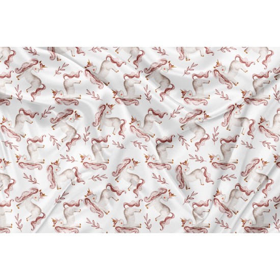 Minky Motif Douce licorne - IMPRIMÉ AU QUÉBEC À NOTRE ATELIER