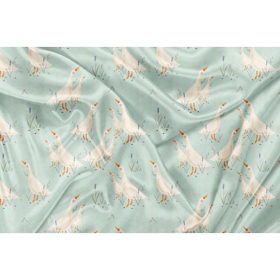 Minky Motif Douce Oie - IMPRIMÉ AU QUÉBEC À...