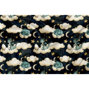 Minky Motif Dragon Lune - IMPRIMÉ AU QUÉBEC À...