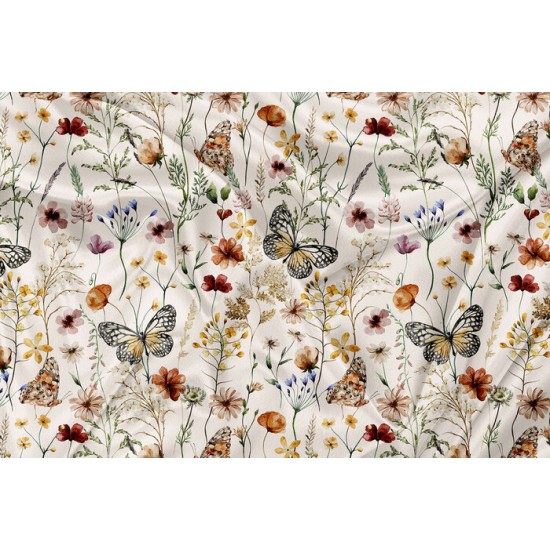 Minky Motif  Feuillage floral 17 - IMPRIMÉ AU QUÉBEC À NOTRE ATELIER
