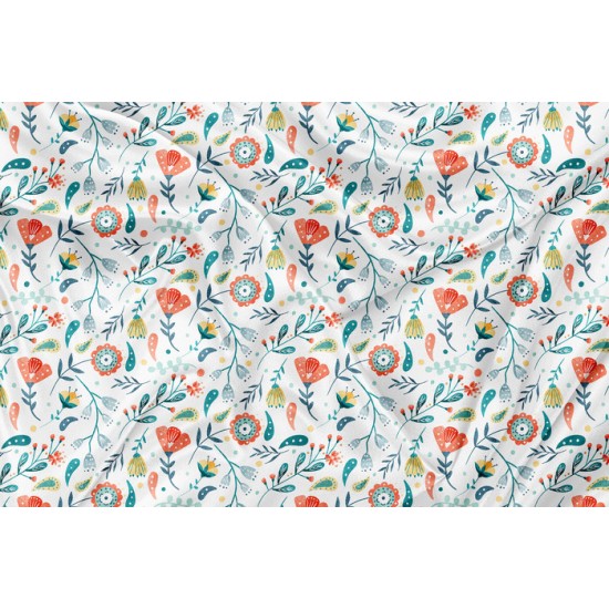 Minky Motif  Fleurs printanières - IMPRIMÉ AU QUÉBEC À NOTRE ATELIER