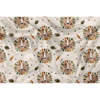 Minky Motif  Lion - IMPRIMÉ AU QUÉBEC À NOTRE...