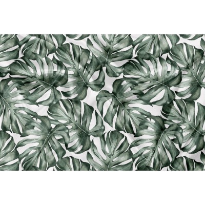 Minky Motif Monstera - IMPRIMÉ AU QUÉBEC À...