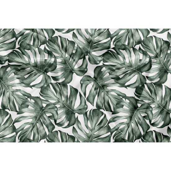 Minky Motif Monstera - IMPRIMÉ AU QUÉBEC À NOTRE ATELIER