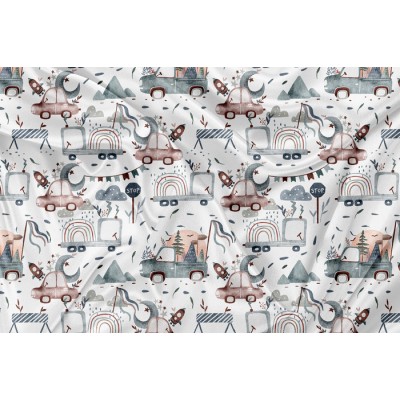 Minky Motif  Transport Ludique - IMPRIMÉ AU...